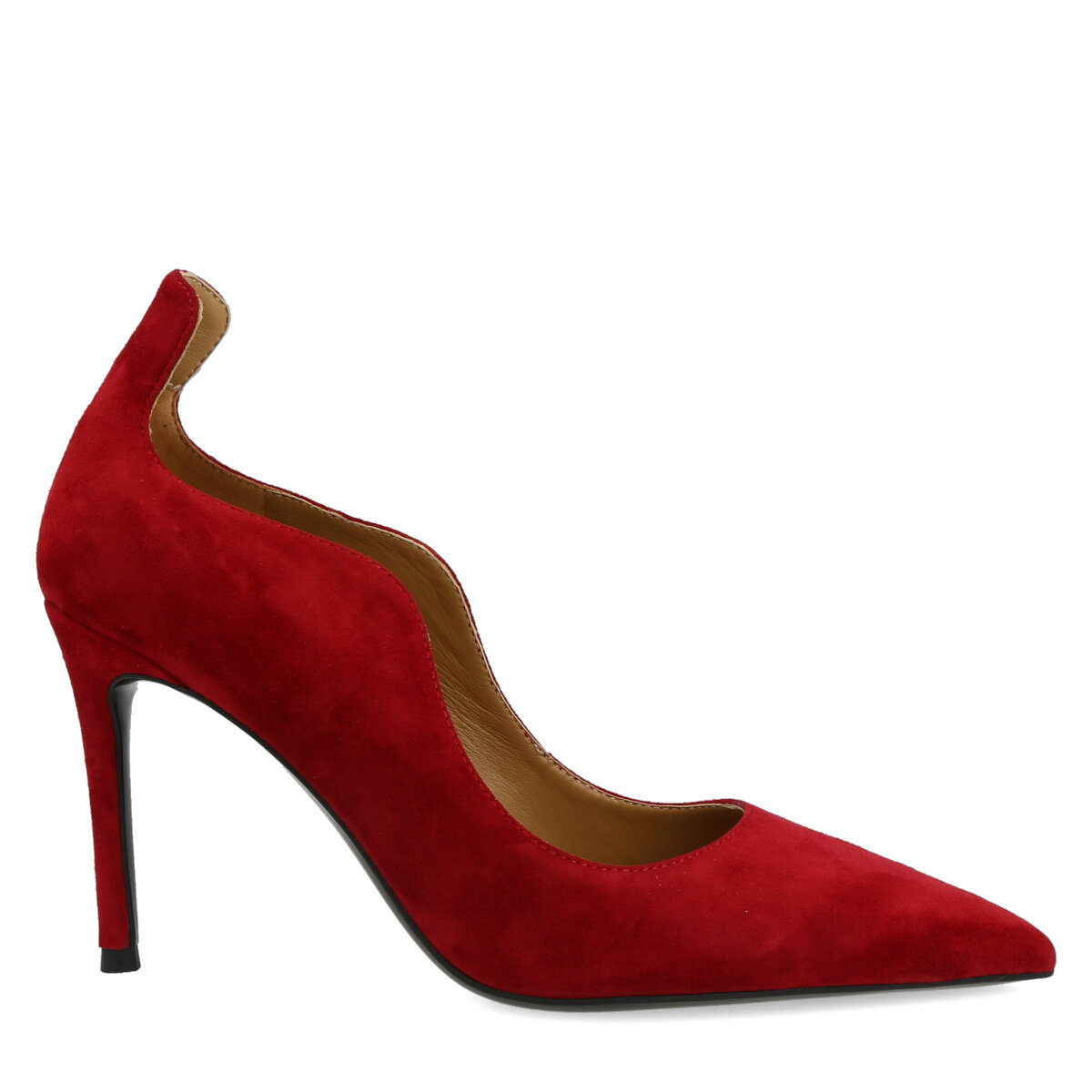 206.02.24CM.RD_01 DECOLTE' IN CAMOSCIO ROSSO - immagine 1