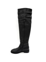 HELENA BACKER LETIZIA STIVALE ALTO 2 FIBBIE NERO - immagine 2