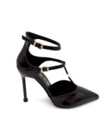 Albano - Dècolletè bordò scuro in pelle con cintuirini