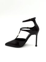 Albano - Dècolletè bordò scuro in pelle con cintuirini - immagine 2